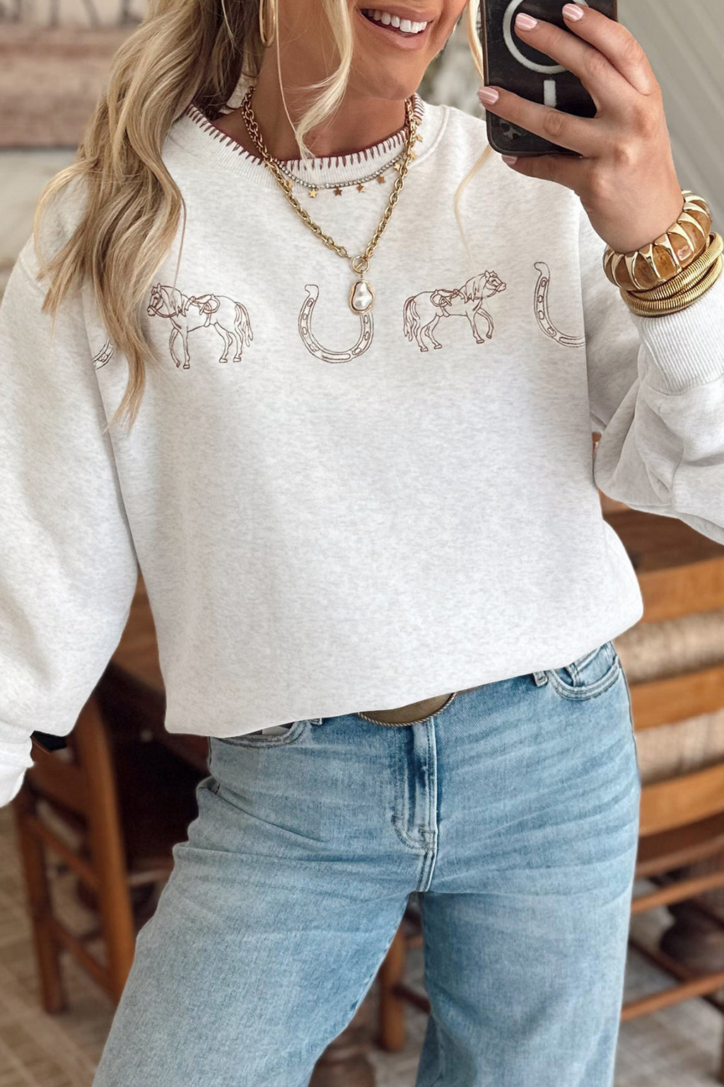 Wildflower and Western Sweatshirt